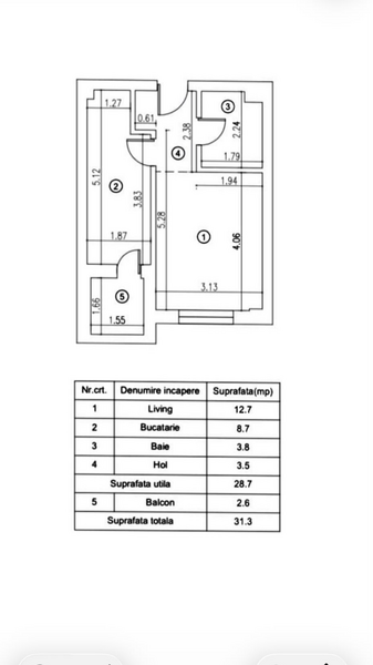 Militari Residence- Ilie Petre, garsoniera decomandata,1/7, tot nou, (ANAF)